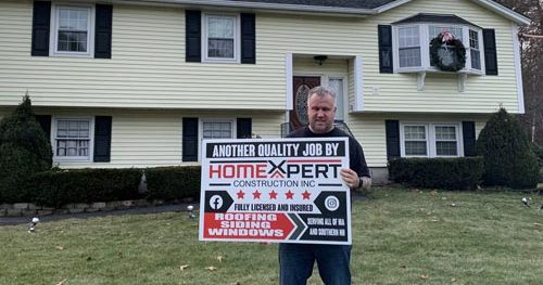 Quality Home Roofing Service Customer Signage